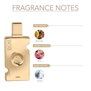 Ajmal Evoke Gold Edition for Women Eau de Parfum 75ml – Floral Woody Feminine Perfume | Luxurious Scent | Made in Dubai