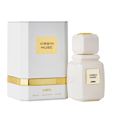 Ajmal Virgin Musc Eau de Parfum 100ml – Unisex Clean Musk Perfume | Long-Lasting Floral & Powdery Fragrance | Made in Dubai