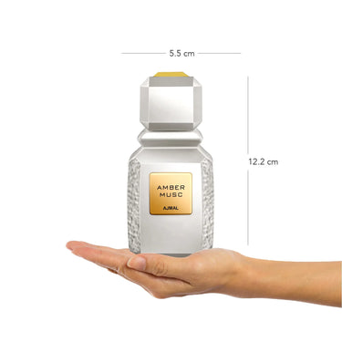 Ajmal Amber Musc Eau de Parfum 100ml – Warm Amber Musky Unisex Perfume | Oriental Woody | Luxury Arabic Scent | Made in Dubai