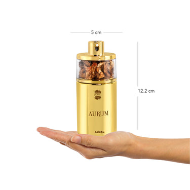 Ajmal Aurum Eau de Parfum 75ml – Fresh Fruity Women's Perfume | Lemon, Raspberry & Amber | Made in Dubai