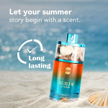 Ajmal Aurum Summer Eau de Parfum 75ml – Floral Fruity Women's Perfume | Bergamot, Red Fruits & Vanilla | Dubai