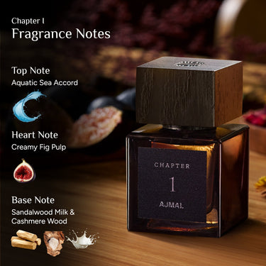 Ajmal Chapter I Eau de Parfum 50ml – Fresh Woody Men's Perfume | Musk & Patchouli | Arabic Masculine Fragrance | Dubai