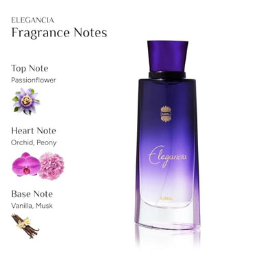 Ajmal Elegancia Eau de Parfum 100ml – Fruity Floral Women's Perfume | Luxury Long-Lasting Feminine Fragrance | Dubai