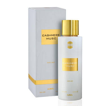 Ajmal Cashmere Musc Hair Mist 100ml – Soft Musky Hair & Body Perfume for Women | Spicy Floral & Sandalwood | Made in Dubai