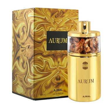 Ajmal Aurum Eau de Parfum 75ml – Fresh Fruity Women's Perfume | Lemon, Raspberry & Amber | Made in Dubai
