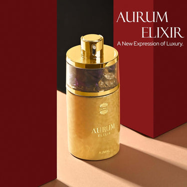 Ajmal Aurum Elixir Eau de Parfum 75ml – Rich Floral Fruity Unisex Perfume | Long-Lasting Luxury Scent | Made in Dubai
