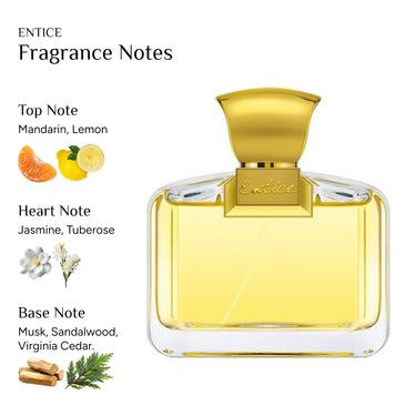 Ajmal Entice Femme Eau de Parfum 75ml – Soft Floral Women's Perfume | Elegant Long-Lasting Fragrance | Made in Dubai