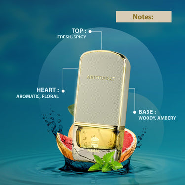 Ajmal Aristocrat Coastal Eau de Parfum 75ml – Fresh Floral Fruity Men's Perfume | Long-Lasting Coastal Scent | Dubai