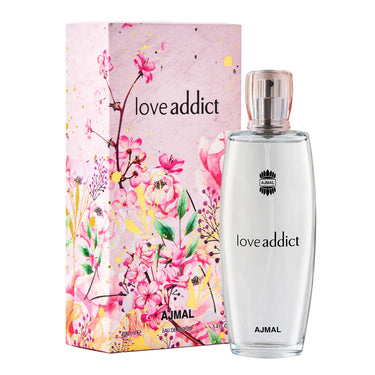 Ajmal Love Addict Eau de Parfum 100ml – Fruity Floral Women's Perfume | Musk & Amber | Long-Lasting Everyday Scent