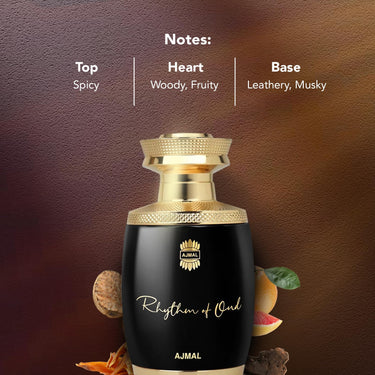 Ajmal Rhythm of Oud Eau de Parfum 75ml – Woody Oud Unisex Perfume | Warm Oriental Arabic Fragrance | Dubai