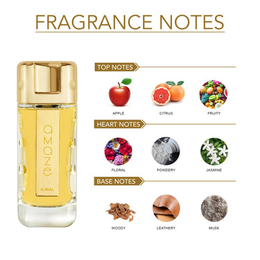 Ajmal Amaze For Her Eau de Parfum 75ml – Floral Fruity Women's Perfume | Elegant Long-Lasting Feminine Scent | Dubai