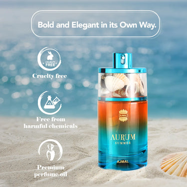 Ajmal Aurum Summer Eau de Parfum 75ml – Floral Fruity Women's Perfume | Bergamot, Red Fruits & Vanilla | Dubai