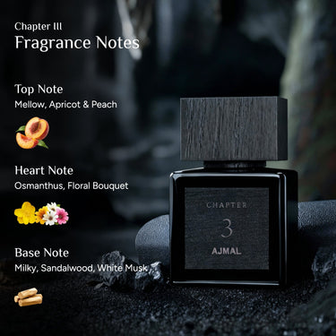 Ajmal Chapter III Eau de Parfum 50ml – Floral Fruity Unisex Perfume | Osmanthus, Apricot & Sandalwood | Dubai