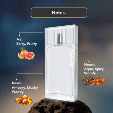 Ajmal Shiro Eau de Parfum 90ml – Fresh Aquatic Woody Men's Perfume | Lemon, Rose & Cedar | Made in Dubai