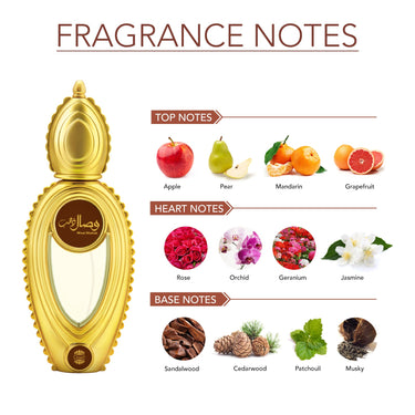 Ajmal Wisal Dhahab Eau de Parfum 50ml – Woody Amber Unisex Perfume | Fruity, Floral & Sandalwood | Made in Dubai